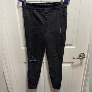 SPANX Black Pull-On Skinny Jeans